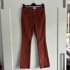 Old Navy Burnt Orange Corduroy Boot Cut Kicker Pants Sz 4